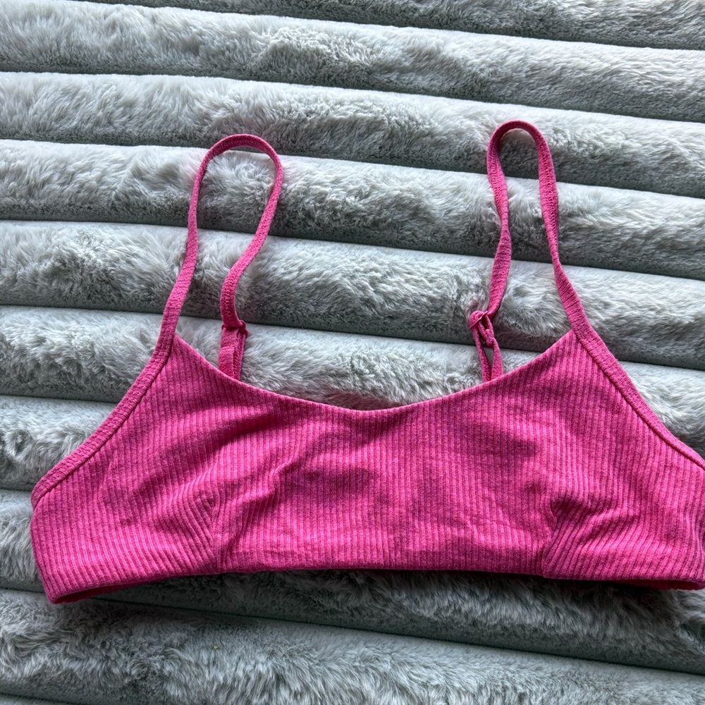 ALO Yoga Pink Ribbed Bralette
